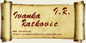 Ivanka Ratković vizit kartica